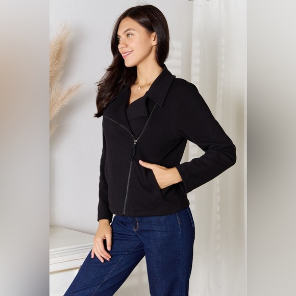 Culture Code Zip-Up Jacket with Pockets - Picture 4 of 9